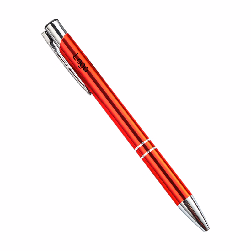 Double Ring Click Action Metal Ballpoint Pen
