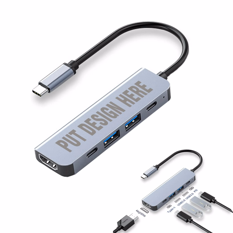TYPC (USB-C) Docking Station 5-In-1 MOQ 50 PCS
