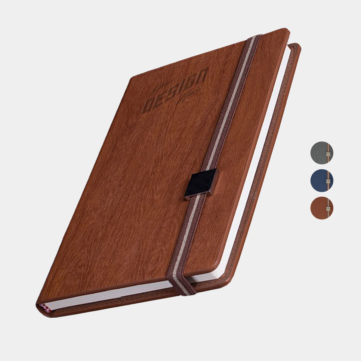 TiTUS® Melange PU Leather A5 Executive Notebook with Elastic Band Closure 1