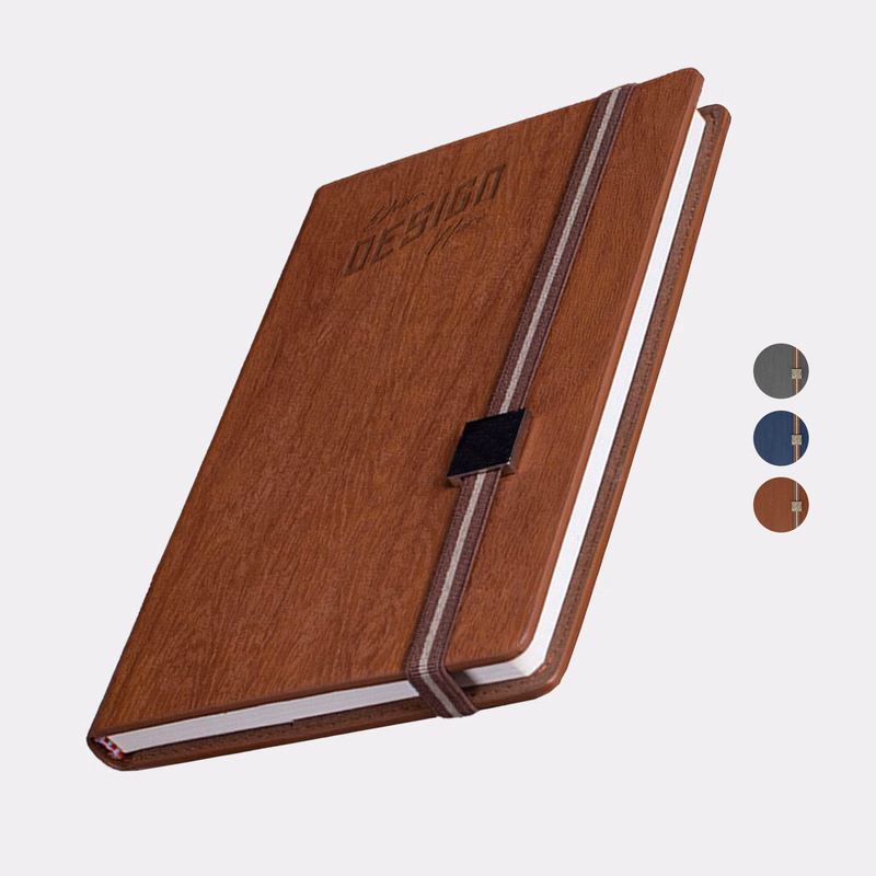TiTUS® Melange PU Leather A5 Executive Notebook with Elastic Band Closure