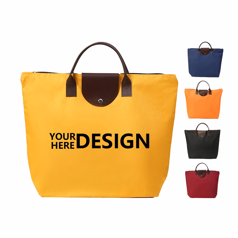 Collapsible Waterproof Oxford Tote with Zipper