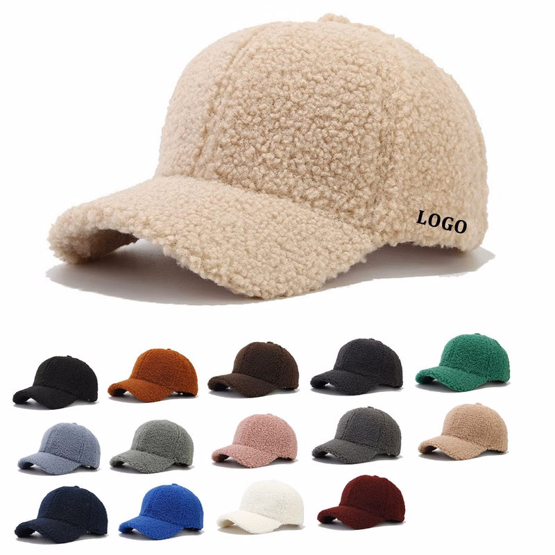 Women Winter Lamb Wool Baseball Cap