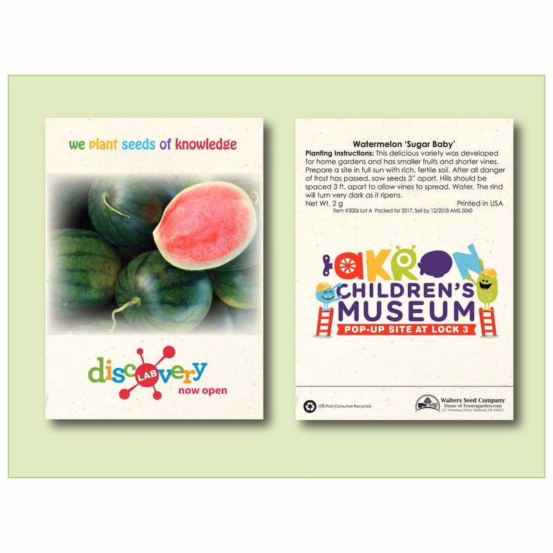Watermelon Sugar Baby Seed Packet - Size 3.25" x 4.5"