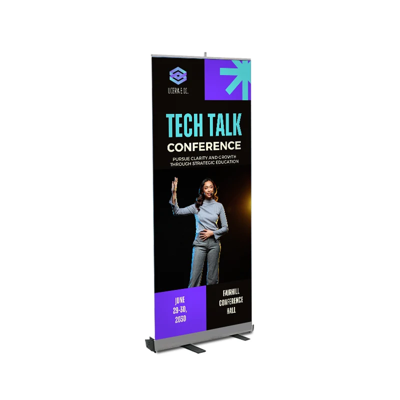 33"W x 80"H Monza™ Fx Retractable Banner Stand Kit, Premium Film 1