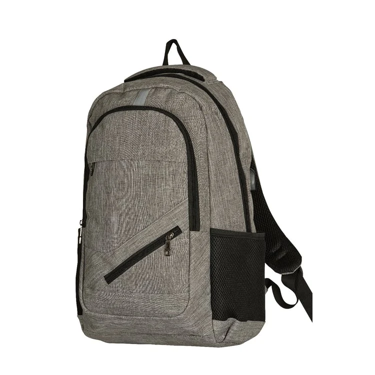 17" Classic Laptop Backpacks - Gray Multi-Pocket USB Port 1