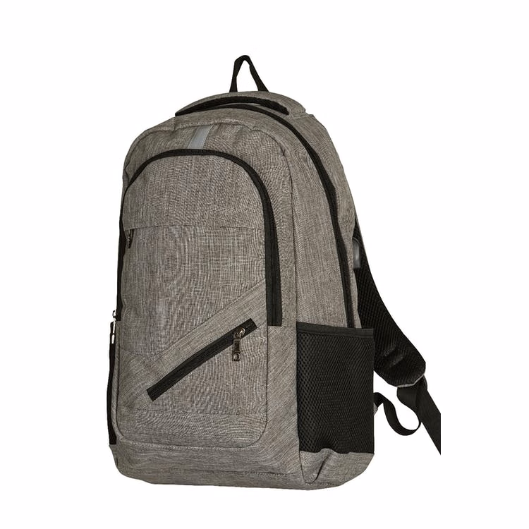 17" Classic Laptop Backpacks - Gray Multi-Pocket USB Port
