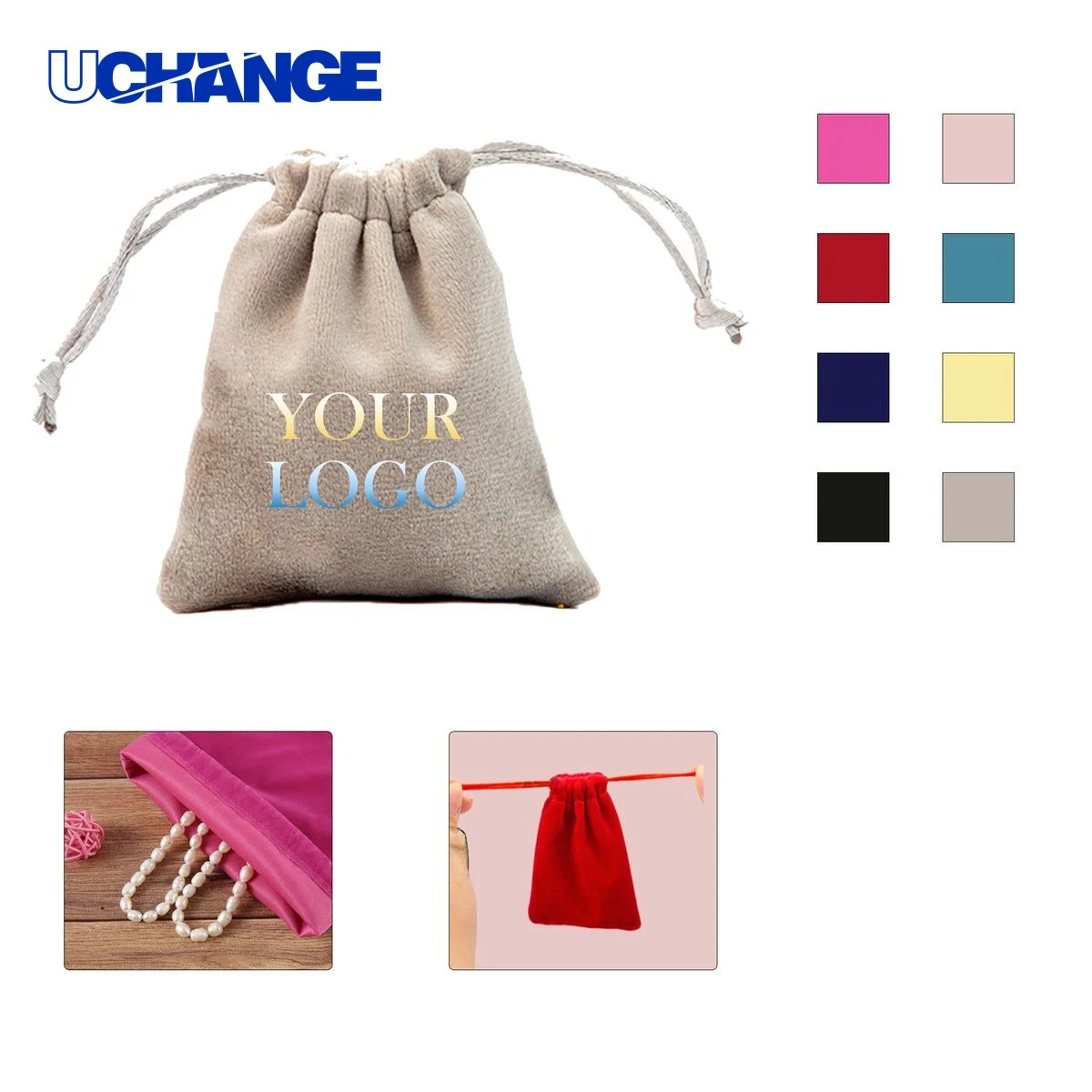 Flannelette Drawstring Pouch 1