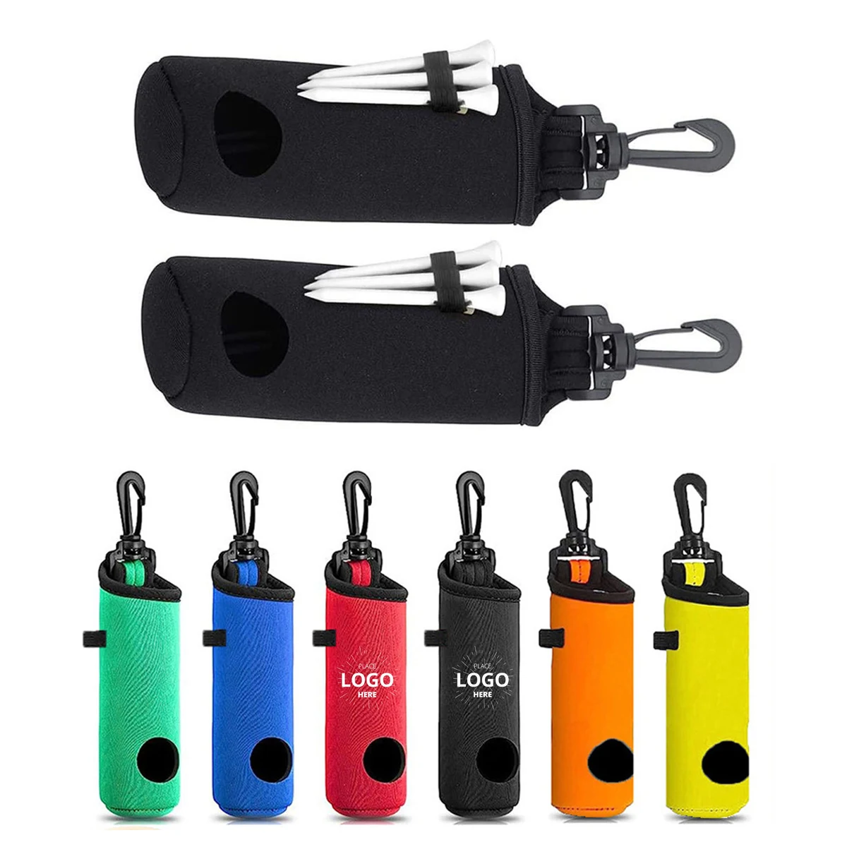 Golf Ball Storage Tee Holder Pouch w/Lightweight Hook 1