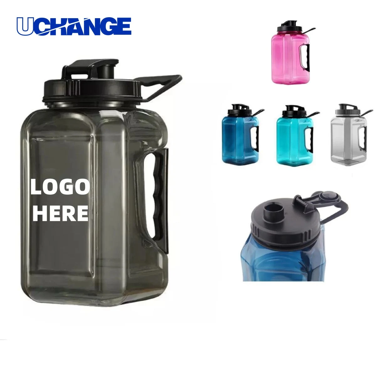Large Customizable Plastic Gym Bottle Container (83Oz) 1