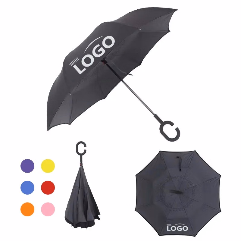 Reversible Inverted Umbrella with C-Shaped
