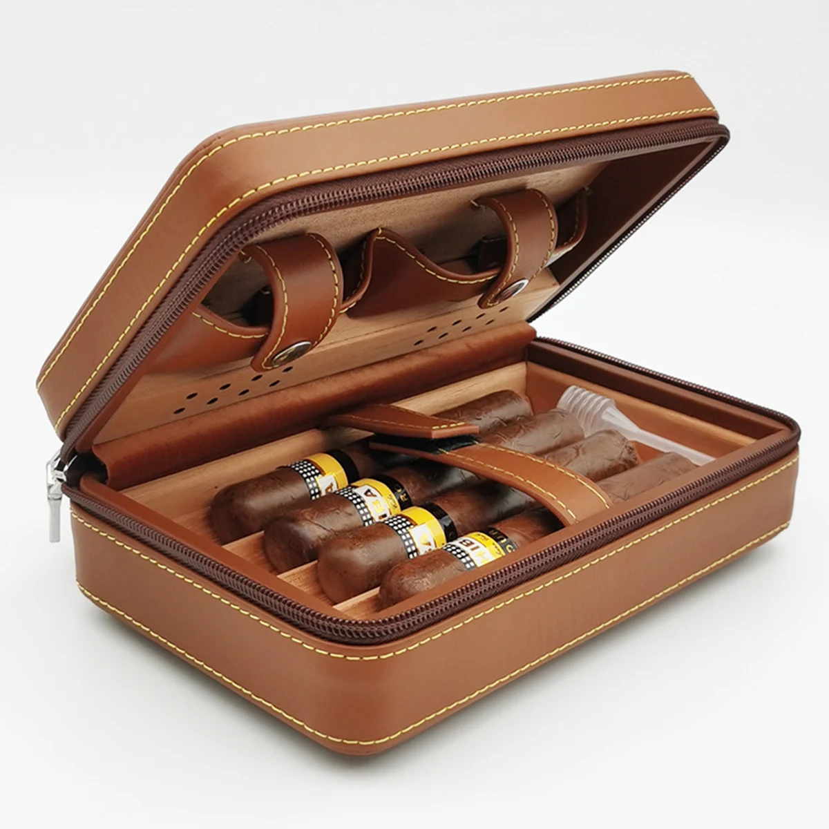 Leather Cigar Travel Humidor 1