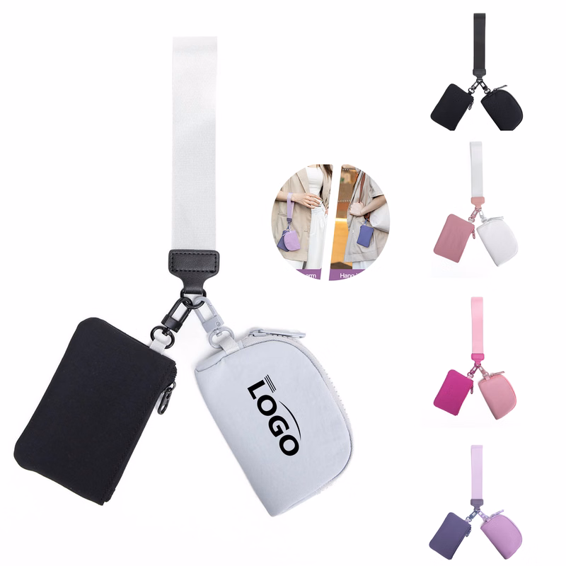 Mini Nylon Wristlet for Holding Cards and Cash