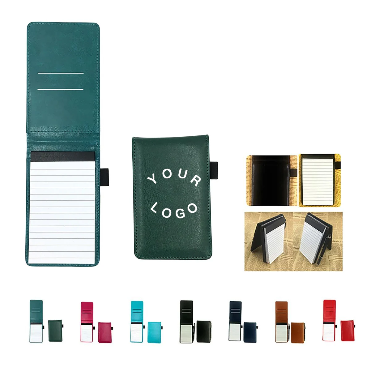 PU Memo Pad Card Holder 5.6x3.6 Inch 1