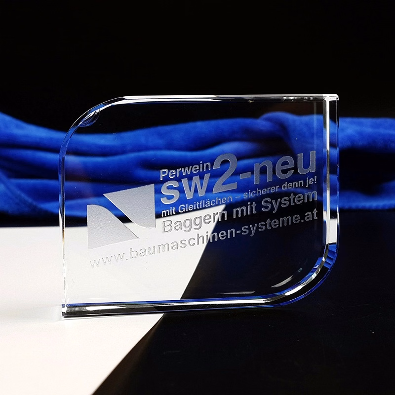 Rectangular Cutaway Crystal Paperweight