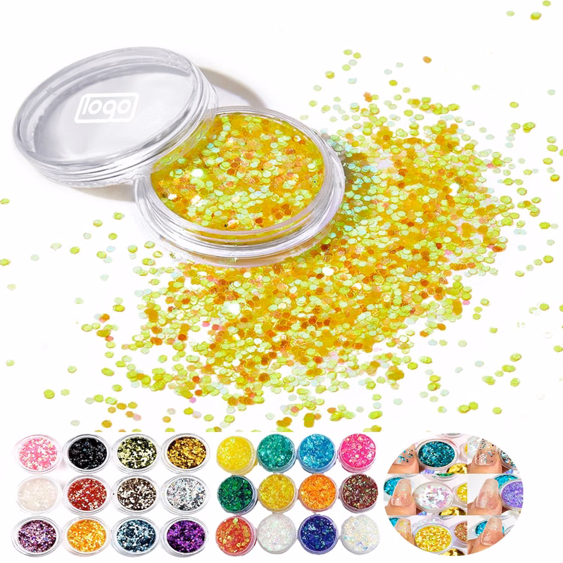Nail Glitter Sequins Color Gradient DIY Powder