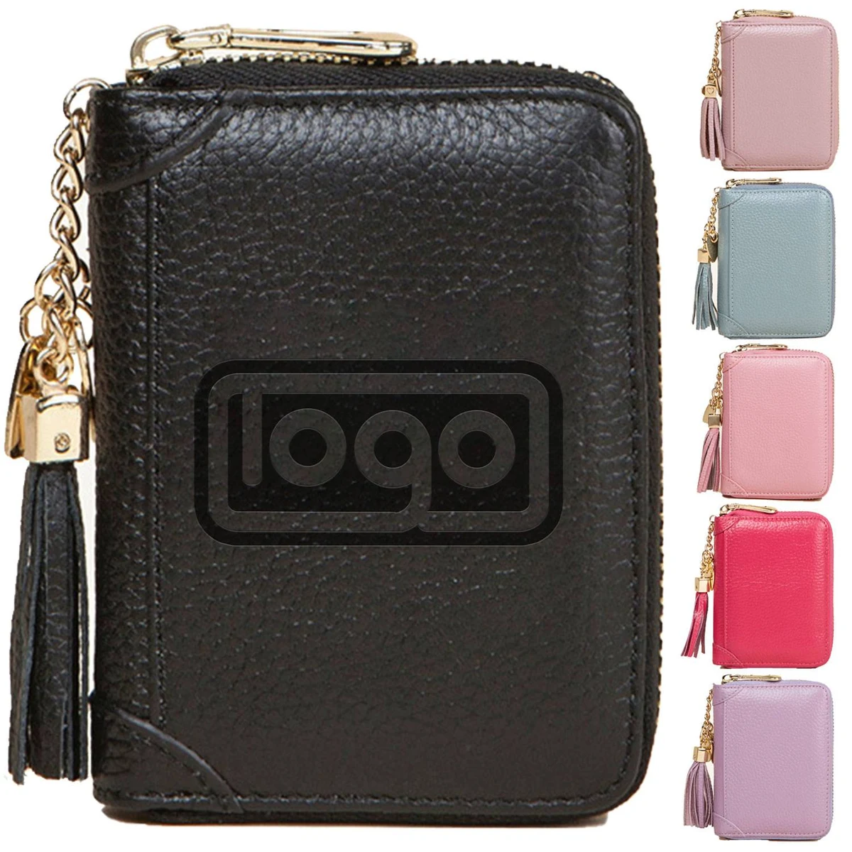 PU Leather Women's Tassels Bank Card Case Bag 1