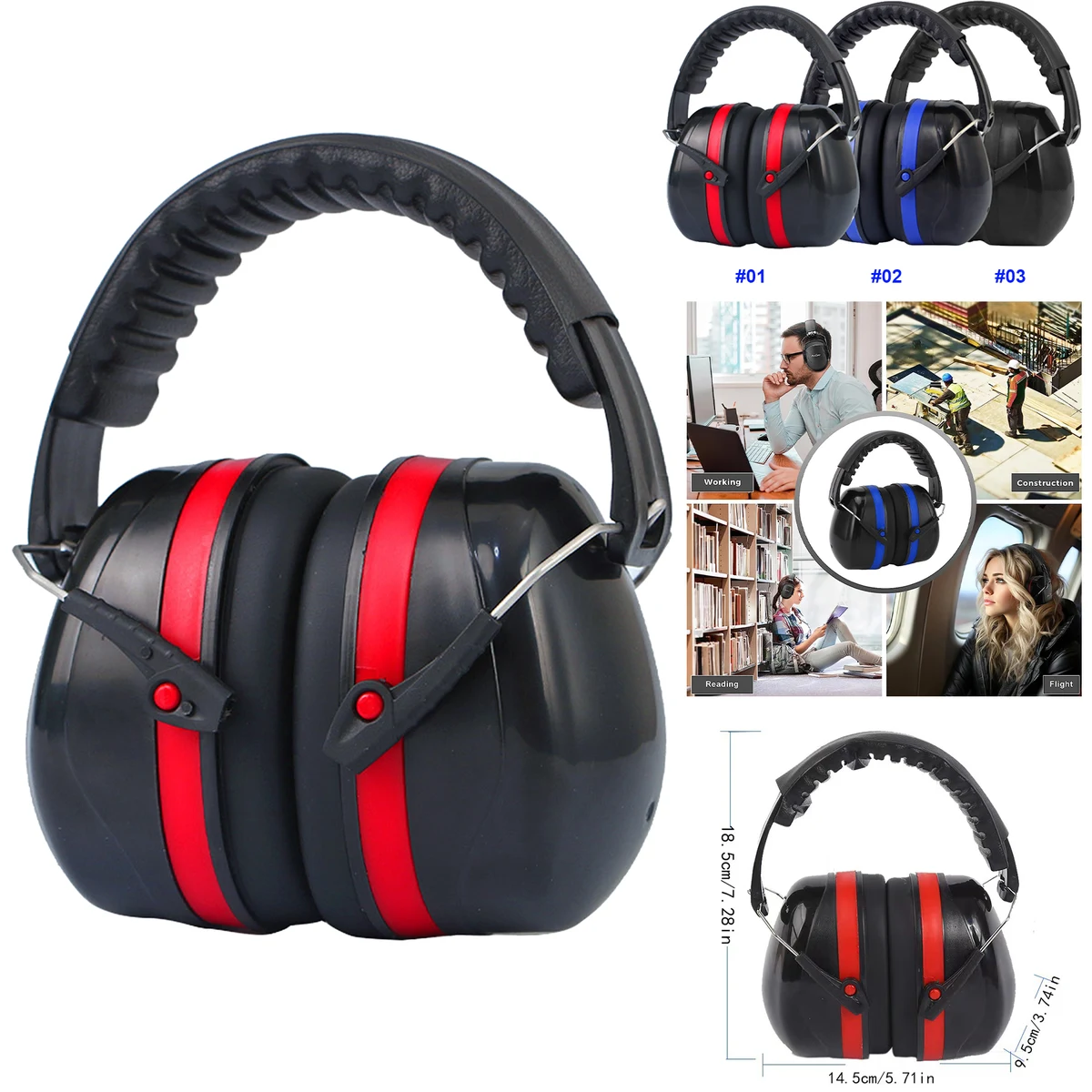 Hearing Protection ABS Shell Noise Blocking Ear Muffs 1