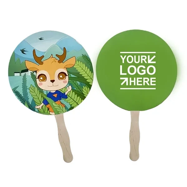 Custom design paper hand fan 1