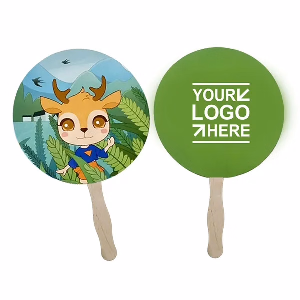 Custom design paper hand fan
