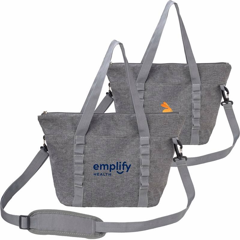 Heather Lite Insulated Lunch Bag with Strap and Pockets