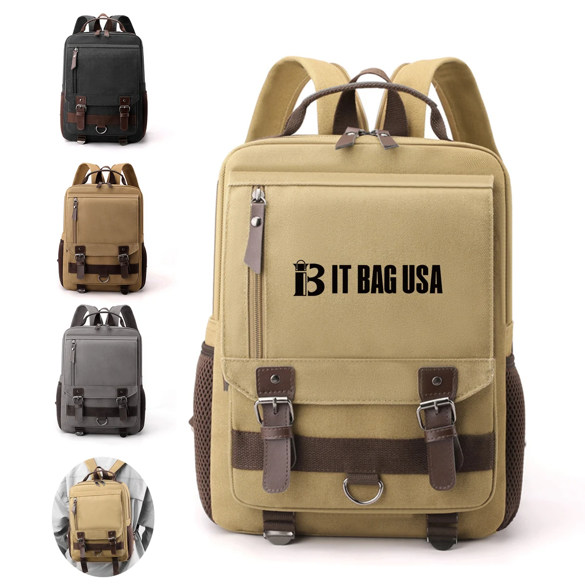 Retro Canvas Men's Backpack 1