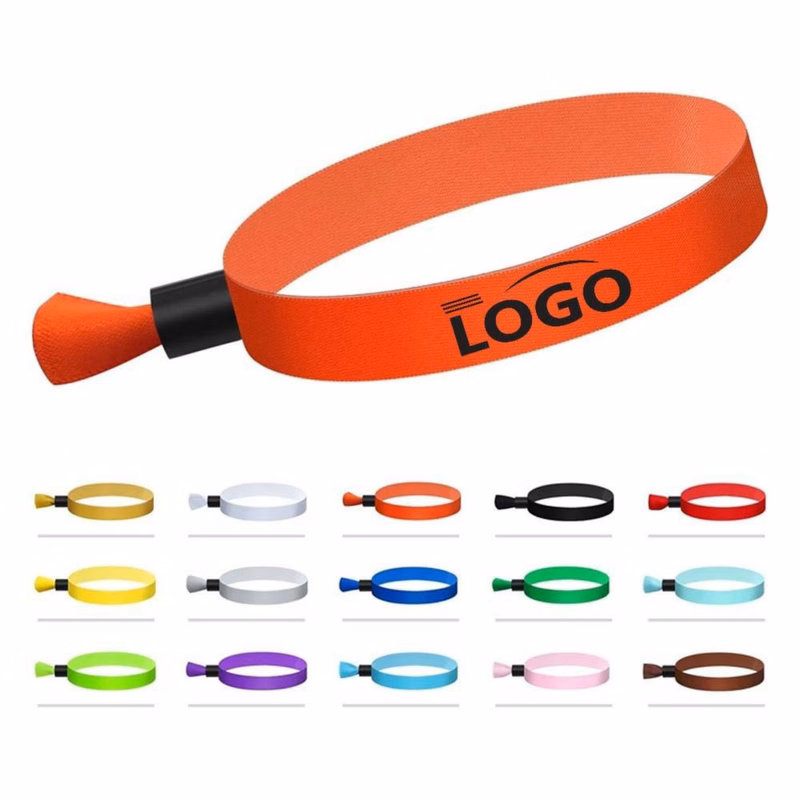 Custom Polyester Event Wristband With Locking Closure