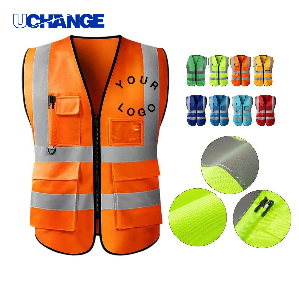 Reflective Safety Vest with Multiple Pockets for Work Use 1