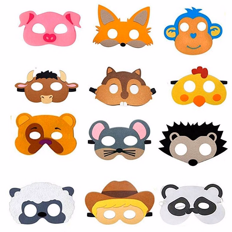 Animal Felt Masks For Kids Jungle Theme Party