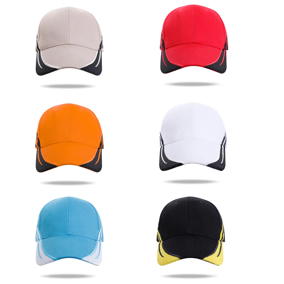 Stock 2-Tone Designed Cotton 6 Panel Cap 1