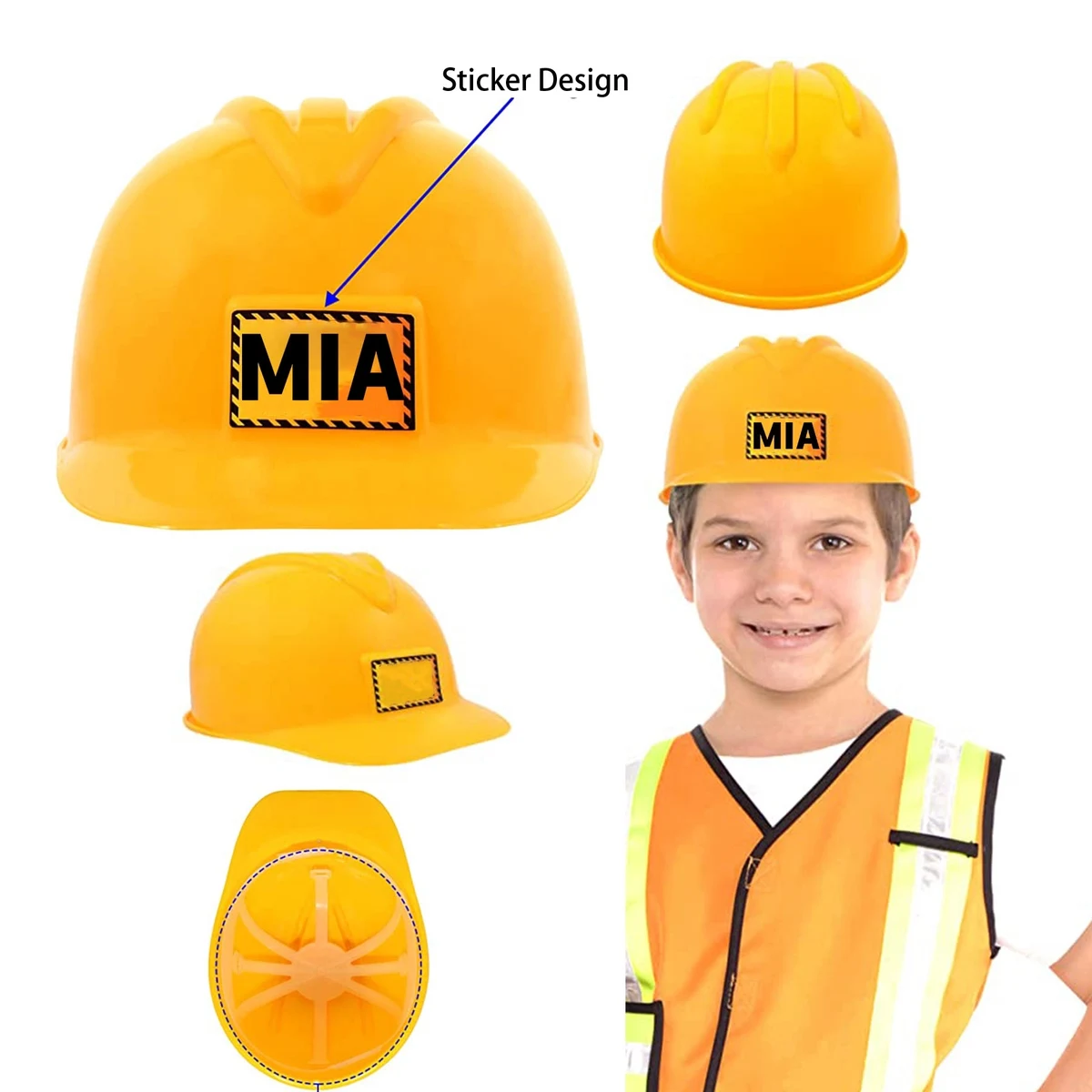 Soft Plastic Yellow Kids Party Hat 1