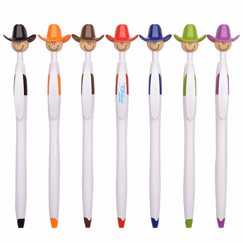 Ballpoint Pen w/Cowboy Hat Topper