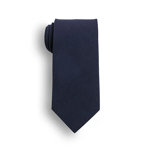 57" Light Navy Blue Polyester Poplin Uniform Tie 1