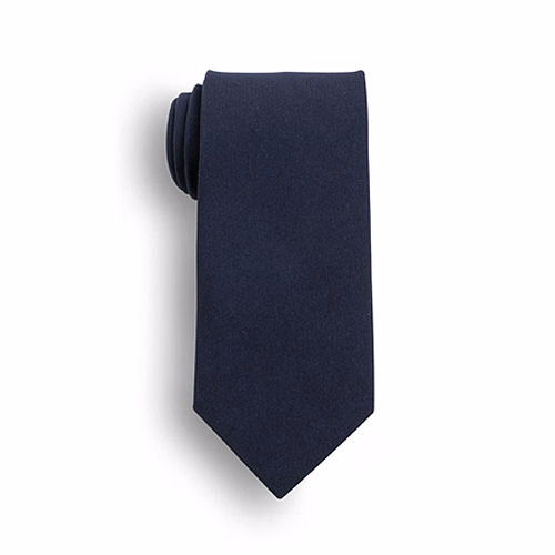 18" Poplin Light Navy Blue Polyester Clip-On Tie