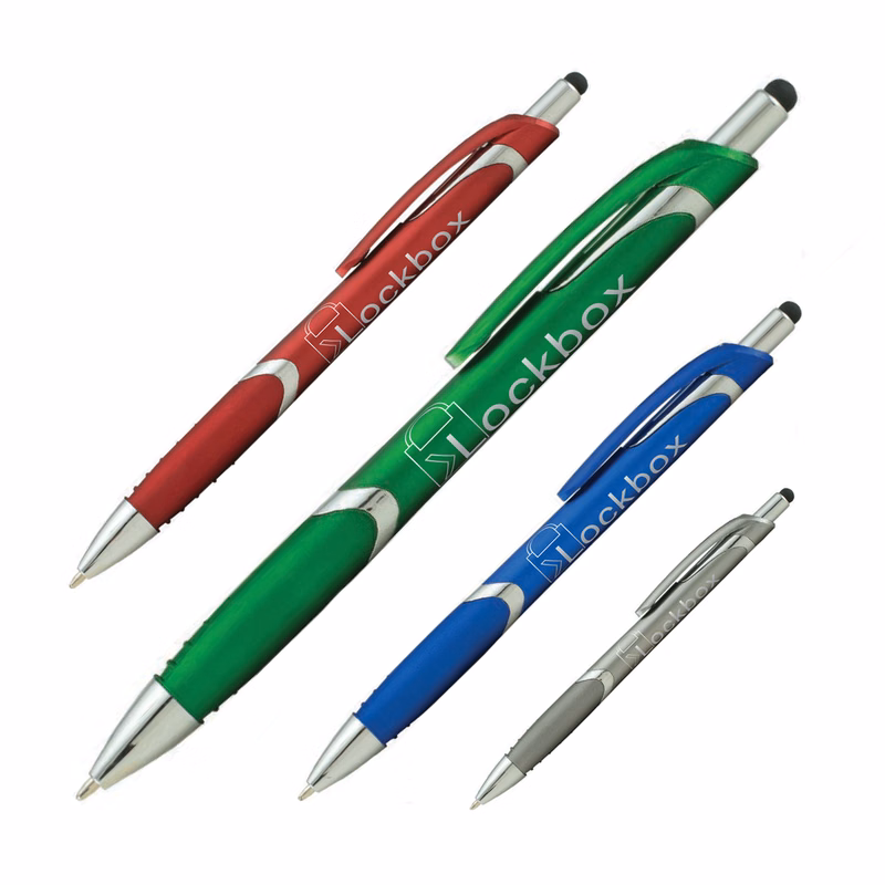 Spectrum Metallic with Stylus Plastic Pen (1 Color Imprint)