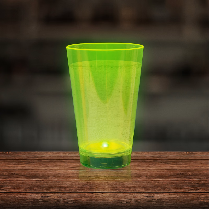 Green 12oz. Neon Plastic LED Tumbler(Laser Engraved)