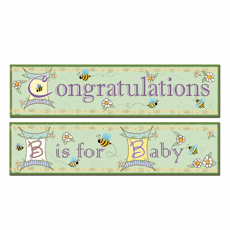 Congratulations B Is For Baby Banner