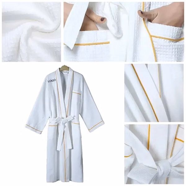 Cotton Waffle Knit with Lightweight Bath Soft Robe