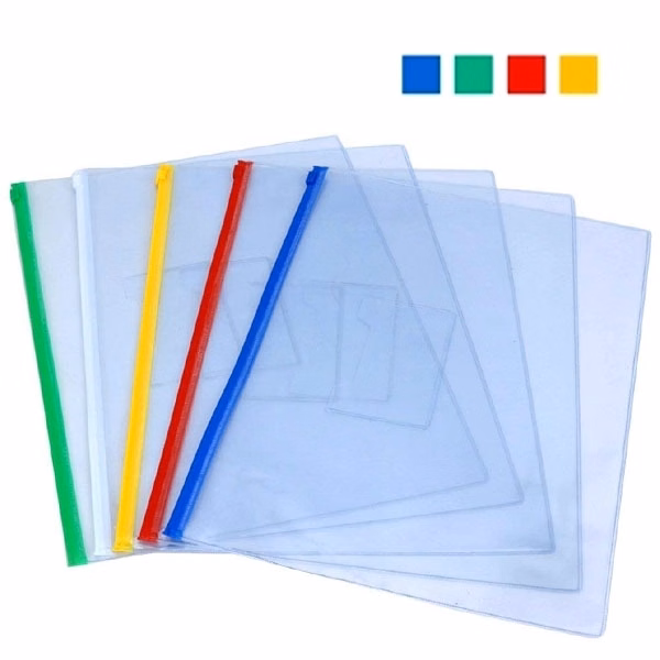 Clear Vinly PVC File Zipper Bag