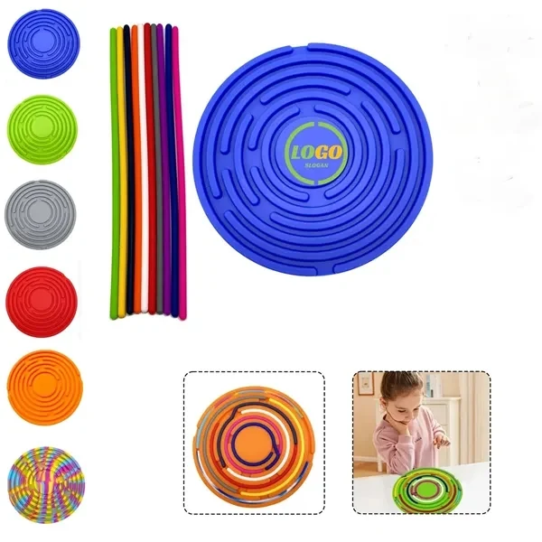 Custom Silicone 5.125" Sensory Activity Board — Multi-Action Stress Relief Fidget Toy 1