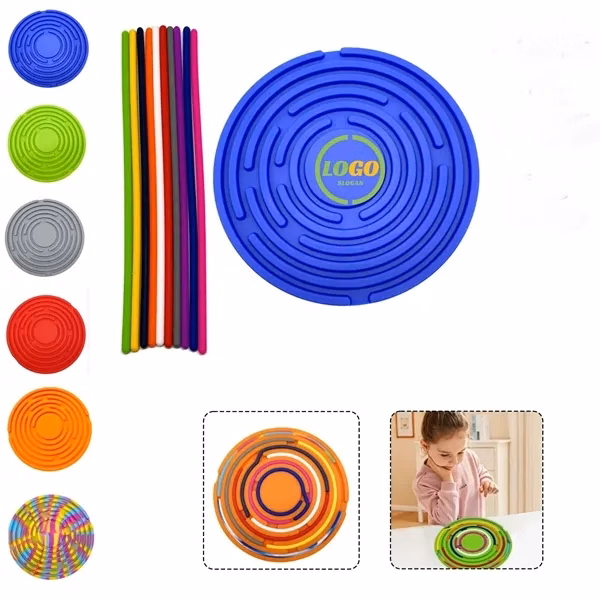 Custom Silicone 5.125" Sensory Activity Board — Multi-Action Stress Relief Fidget Toy