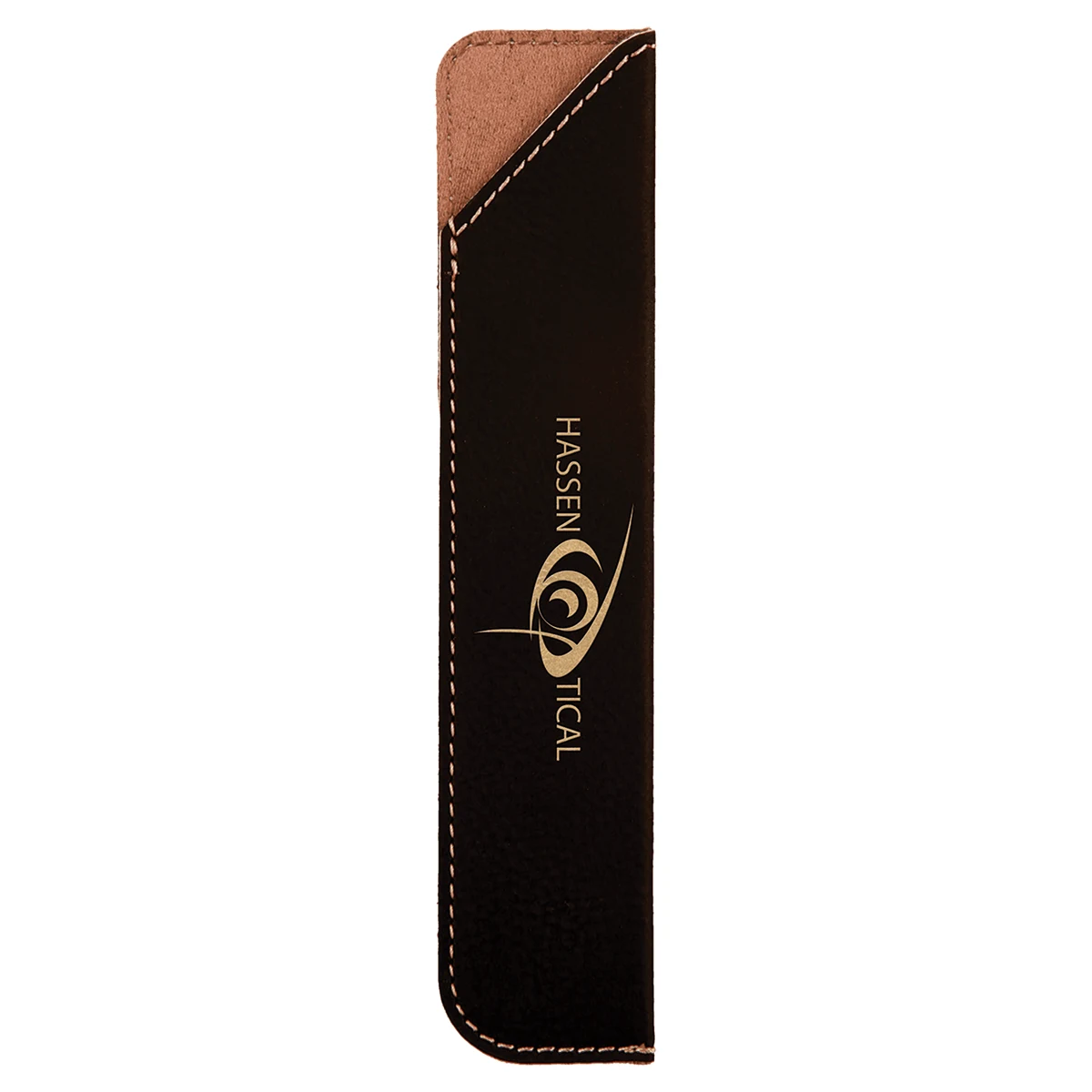 6 1/4" Black/Gold Leatherette Pen Sleeve 1