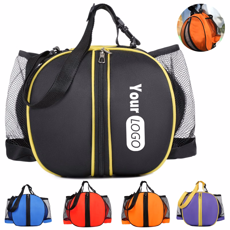 Oxford Round Basketball Bag With Mesh