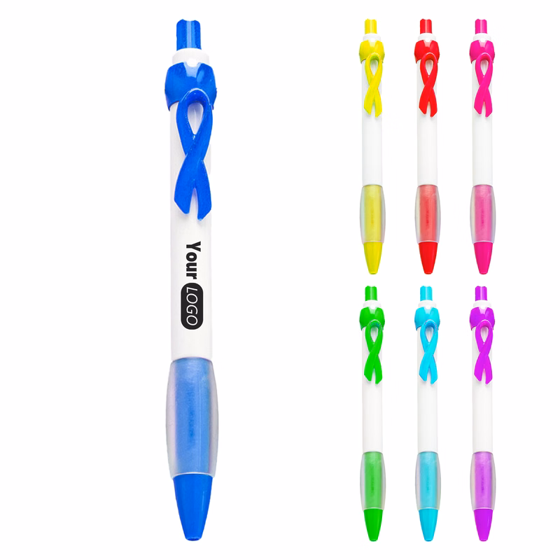 Plastic Ribbon Awareness Pen