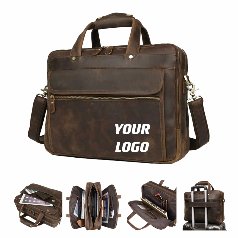Handmade Vintage Genuine Leather Briefcase