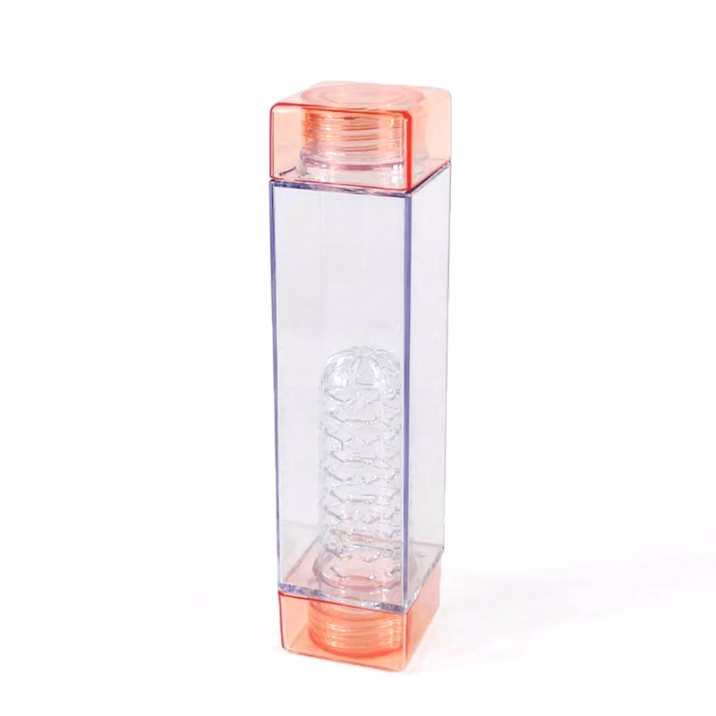 Square Water Bottle With Fruit Infuser 16 oz