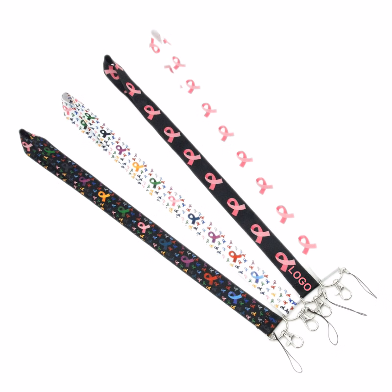 Pink Ribbon Lanyard (direct import)