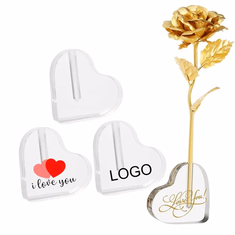 Acrylic Heart Shape Bud Vase