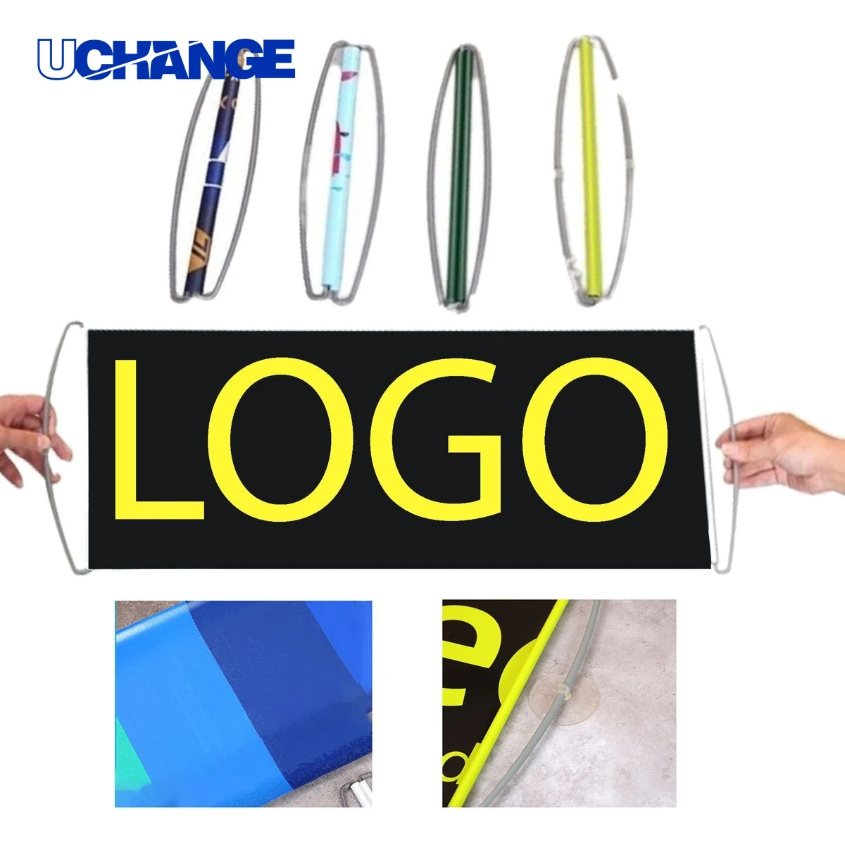Portable Retractable Handheld Banner Flag 1