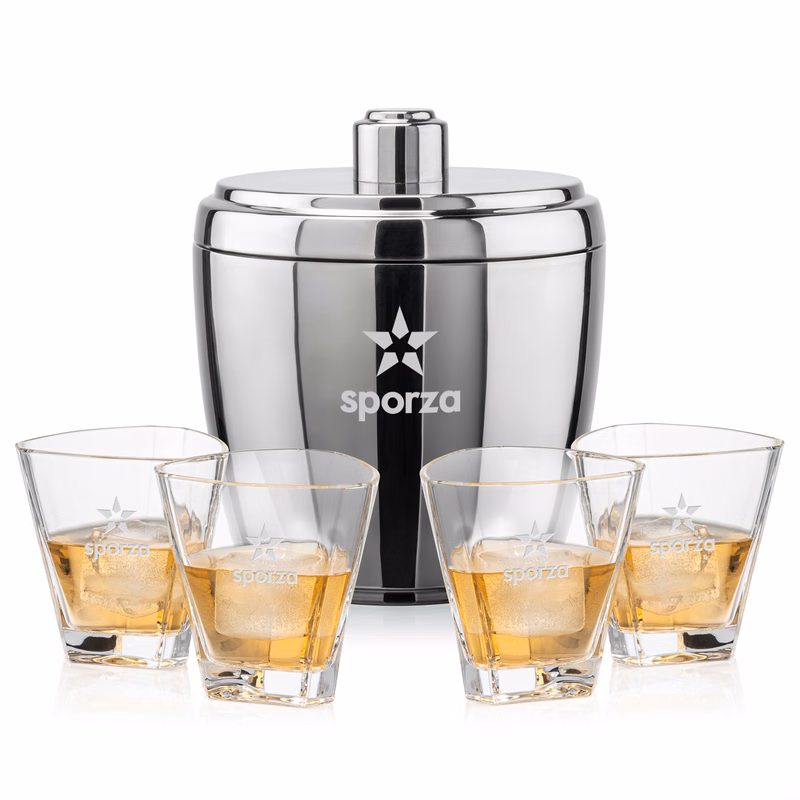Pescara Ice Bucket & Millwood On-the-Rocks Set