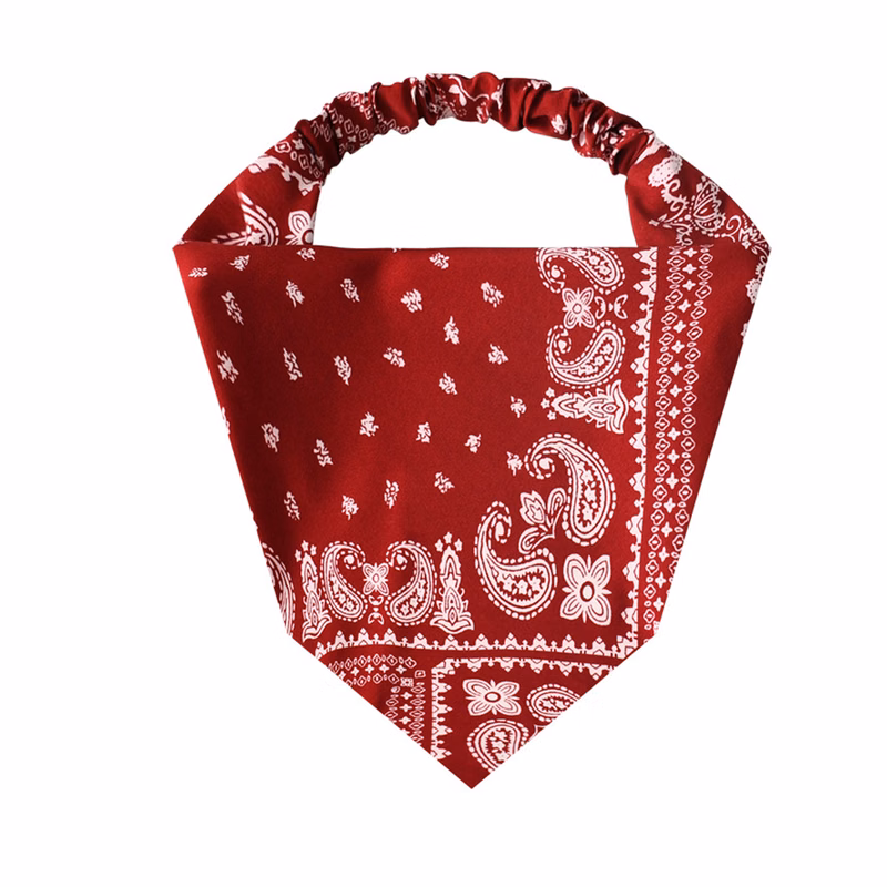 Bohemian style cashew flower elastic triangular headband